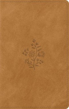 Cover ESV Large Print Personal Size Bible, Red Letter, Thumb Indexed (Trutone, Nubuck Caramel, Wildflower Design)