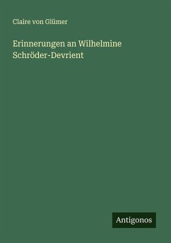 Cover Erinnerungen an Wilhelmine Schröder-Devrient