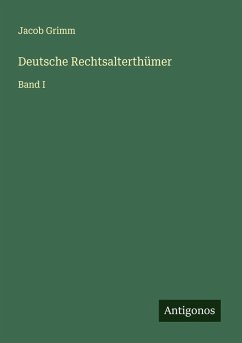 Cover Deutsche Rechtsalterthümer