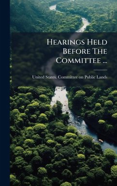 Cover Hearings Held Before The Committee ...