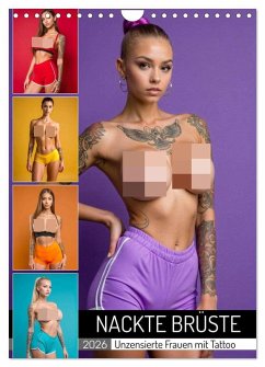 Cover NACKTE BRÜSTE - Unzensierte Frauen mit Tattoo (Wandkalender 2026 DIN A4 hoch), CALVENDO Monatskalender