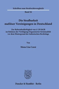 Cover Die Strafbarkeit mafiöser Vereinigungen in Deutschland