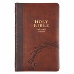 KJV Bible Deluxe Gift W/Zipper Faux Leather Amazing Grace, Brown Two-Tone Isa. 53:5