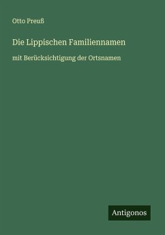 Cover Die Lippischen Familiennamen