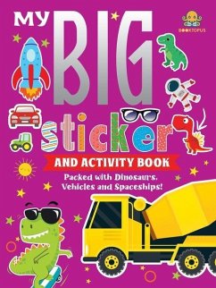 Cover My Big Sticker and Activity Book - Packed with Dinosaurs, Vehicles and Spaceships!