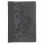 KJV Bible Compact Faux Leather, Black/Gray