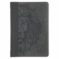 Cover KJV Bible Compact Faux Leather, Black/Gray