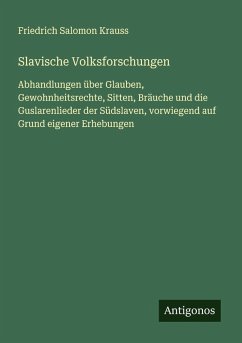 Cover Slavische Volksforschungen