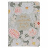 KJV Bible Compact Faux Leather Hardcover, Teal Floral Printed Ps. 23:3