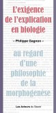 L'exigence de l'explication en biologie (eBook, ePUB)
