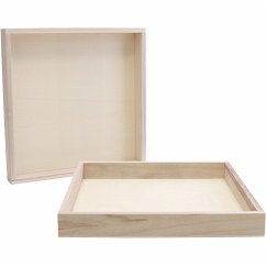 Cover Creativ Company Holzrahmen mit hohem Rand, Größe 24,5x24,5x3 cm, 10 Stk
