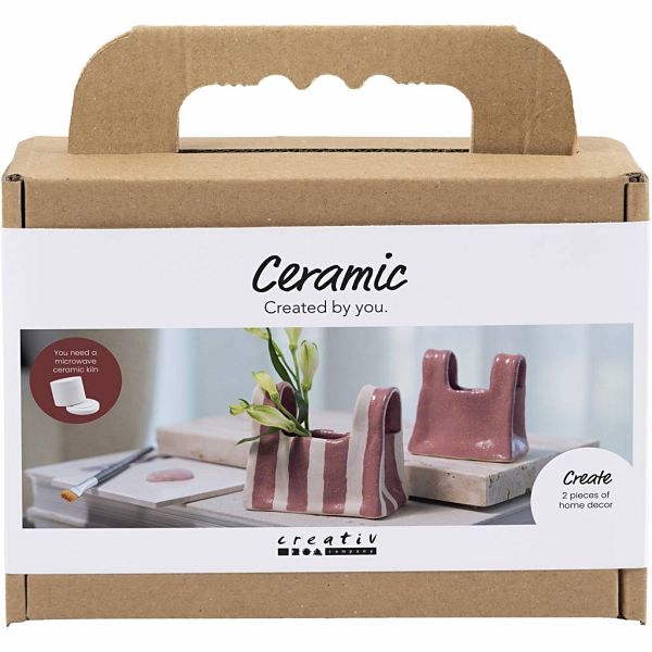 Creativ Company Mini Kreativ Set Keramik, Rosa mattiert Creativ Company Mini Kreativ Set Keramik, Rosa mattiert