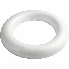 Cover Creativ Company Styroporring, flach, Größe 35 cm, Dicke 46 mm, Weiß, 1 Stk