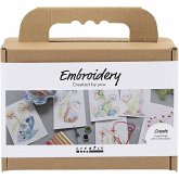 Creativ Company Mini Kreativ Set Sticken, Gemälde mit Stickerei, sortierte Farben