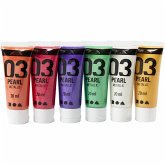 Creativ Company Acrylfarbe Metallic, Metallic, Zusätzliche Farben, 6x20 ml