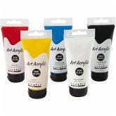 Creativ Company Acrylfarbe, Farbenschule, Mattglänzend, sortierte Farben, 5x75 ml