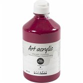 Creativ Company Acrylfarbe, Mattglänzend, Halbtransparent, Dunkelrot, 500 ml/ 1 Fl.