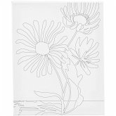 Creativ Company Mal-Leinwand mit Aufdruck, Große Blumen, T 1,6 cm, Größe 24x30 cm, 360 g, 1 Stk