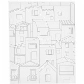 Creativ Company Mal-Leinwand mit Aufdruck, Stadt, T 1,6 cm, Größe 24x30 cm, 360 g, 1 Stk