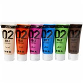 Creativ Company Acrylfarbe Matt, Zusätzliche Farben, 6x20 ml