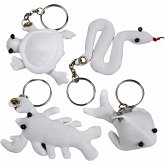 Creativ Company Schlüsselanhänger aus Stoff, Größe 4-8 cm, Weiß, 4 Stk Creativ Company Schlüsselanhänger aus Stoff, Größe 4-8 cm, Weiß, 4 Stk