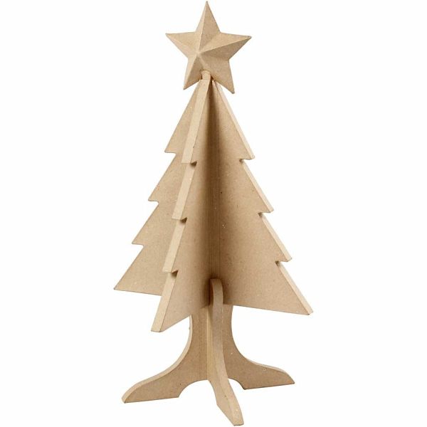 Creativ Company Weihnachtsbaum, H 63 cm, D 34 cm, 1 Stk, aus Holz, natur Creativ Company Weihnachtsbaum, H 63 cm, D 34 cm, 1 Stk, aus Holz, natur