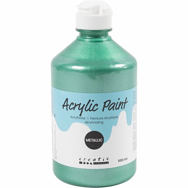 Creativ Company Acrylfarbe Metallic, Metallic, Grün, 500 ml/ 1 Fl. Creativ Company Acrylfarbe Metallic, Metallic, Grün, 500 ml/ 1 Fl.