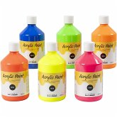 Creativ Company Colore Acrilico Neon, Neonfarben, 6x500 ml