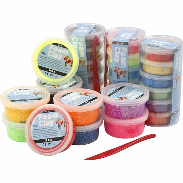 Creativ Company Foam Clay® , Glitter, sortierte Farben, 28 Dosen je 35g Creativ Company Foam Clay® , Glitter, sortierte Farben, 28 Dosen je 35g