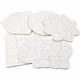 Creativ Company Puzzles, Größe 17-21 cm, Weiß, 10 Stk Creativ Company Puzzles, Größe 17-21 cm, Weiß, 10 Stk