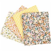 Creativ Company Patchwork-Stoff, Größe 45x55 cm, 100 g, Gelb, 4 Stk/ 1 Bündl. Creativ Company Patchwork-Stoff, Größe 45x55 cm, 100 g, Gelb, 4 Stk/ 1 Bündl.