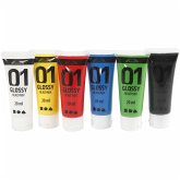 Creativ Company Acrylfarbe Glänzend, Standard-Farben, 6x20 ml Creativ Company Acrylfarbe Glänzend, Standard-Farben, 6x20 ml