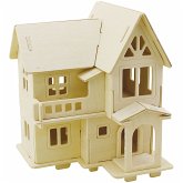 Creativ Company 3D-Figuren zum Zusammensetzen, Haus mit Balkon, Größe 15,8x17,5x19,5, 1 Stk