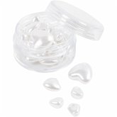 Creativ Company Wachsperlen, Herzen, D 7-13 mm, Lochgröße 1,3-1,5 mm, Perlmutt, 32 Stk