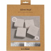 Creativ Company Silikonform, Quadratisch mit grafischem Design, H 2,4 cm, L 6,8 cm, B 6,8 cm, 4 Stk Creativ Company Silikonform, Quadratisch mit grafischem Design, H 2,4 cm, L 6,8 cm, B 6,8 cm, 4 Stk
