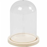 Creativ Company Plastikglas Glocke auf Holzfuß, H 9,5 cm, D 6 cm, Lochgröße 3 mm, 1 Stk Creativ Company Plastikglas Glocke auf Holzfuß, H 9,5 cm, D 6 cm, Lochgröße 3 mm, 1 Stk