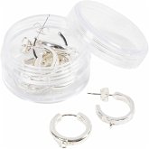 Creativ Company Creolen-Ohrringe, D 15 mm, Dicke 3 mm, versilbert , 2x2 Paar Creativ Company Creolen-Ohrringe, D 15 mm, Dicke 3 mm, versilbert , 2x2 Paar