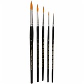Creativ Company Gold Line Pinsel, Nr. 1+4+8+12+18, L 17-19 cm, B 1-7 mm, rund, 5 Stk Creativ Company Gold Line Pinsel, Nr. 1+4+8+12+18, L 17-19 cm, B 1-7 mm, rund, 5 Stk