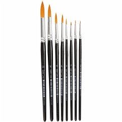 Cover Creativ Company Gold Line Pinsel, Nr. 0+1+2+4+8+12+18+22, L 16,5-21 cm, B 1-8 mm, rund, 8 Stk