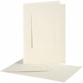 Creativ Company Passepartout-Karten mit Kuvert, rechteckig, Kartengröße 10,5x15 cm, Umschlaggröße, 1,5x16,5 cm, naturweiß, 10er Set Creativ Company Passepartout-Karten mit Kuvert, rechteckig, Kartengröße 10,5x15 cm, Umschlaggröße, 1,5x16,5 cm, naturweiß, 10er Set