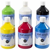 Creativ Company Acrylfarbe Matt, Primärfarben, 6x500 ml Creativ Company Acrylfarbe Matt, Primärfarben, 6x500 ml