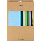 Creativ Company Bastelfilz, A4, Blatt 210x297 mm, Dicke 2 mm, Harmonie in Blau-Grün, 10 Stk