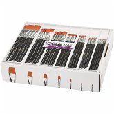 Creativ Company Gold Line Pinsel, Nr. 0+2+4+8+12+16+20, L 16,5-20 cm, B 1-7 mm, Flach, 7x12 Stk