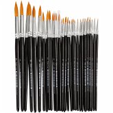 Creativ Company Gold Line Pinsel, Nr. 0+1+2+4+8+12+18+22, L 17-21,5 cm, B 1-7 mm, rund, 36 Stk