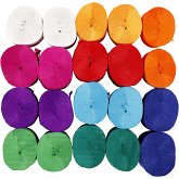 Creativ Company Krepppapier-Rollen, L 20 M, B 5 cm, 22 g, sortierte Farben, 20 Rolle