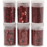 Creativ Company Biologisch abbaubarer Sparkles & Pailletten, Rot, 6x7 ml Creativ Company Biologisch abbaubarer Sparkles & Pailletten, Rot, 6x7 ml