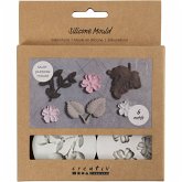 Creativ Company Silikonform, Blätter und Blüten, H 0,5 cm, L 1,8-4,5 cm, 4 Stk+1 Stk Creativ Company Silikonform, Blätter und Blüten, H 0,5 cm, L 1,8-4,5 cm, 4 Stk+1 Stk