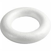 Creativ Company Styroporring, flach, D 25 cm, Dicke 30 mm, Weiß, 1 Stk