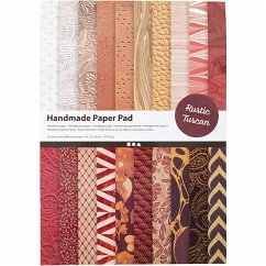 Cover Creativ Company Büttenpapier, A4, Blatt 210x297 mm, 110-150 g, Natur, Rotbraun, 20 Blatt