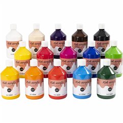 Cover Creativ Company Acrylfarbe Glänzend, sortierte Farben, 15x500 ml